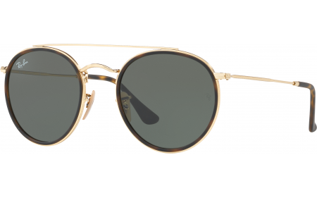 Ray ban round double bridge black store